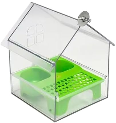 Casa de alimentación de Aves: instalación fácil suspendida, 18.5 x 14.5 x 14 cm Diseño Elegante, Oferta de Alimentos de Seguridad observación ornitológica en Amor con la Naturaleza