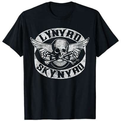 Lynyrd Skynyrd - Parche para Motociclista, diseño de Calavera Camiseta
