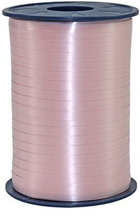 C.E. PATTBERG Nastro colore rosa tenue, rotolo nastro regalo, lungh. 500 m, largh. 5 mm, per decorare, abbellire pacchetti di Natale e pacchi regalo in ogni occasione