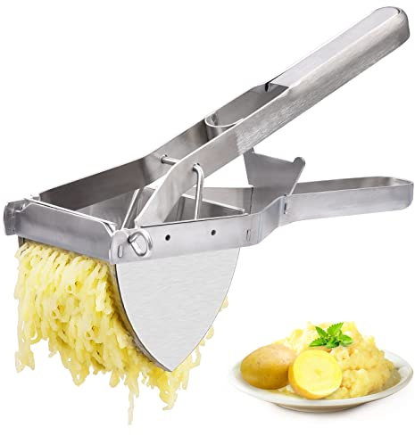 CUGLB Potato Ricer, Stainless Steel Potato Masher and Ricer Kitchen Tool, Professional Potato Press for Commercial and Home