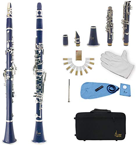 Klarinette, mit vernickeltem Tastensatz, Rohrklarinette 17-Tasten, for Musiker, Lehrer, Studierende, Künstler, Musikunterricht, Bühnenperformance, Ensembleproben, Heimpraxis