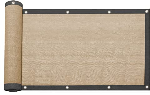 Rebecca Mobili Telo Frangivista, Copertura Recinto, Hdpe, Beige, Con Occhielli Rinforzati, Per Giardino Terrazzo - Misure HxL: 1,5 x 10 mt - Art. RE6706