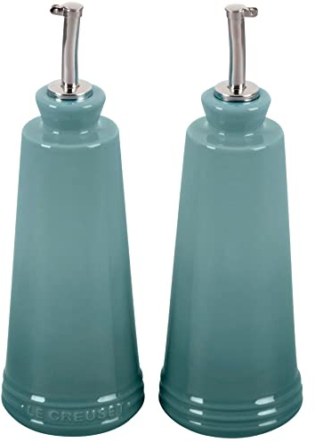 LE CREUSET Set olio e aceto in gres, sale marino, 10 oz.