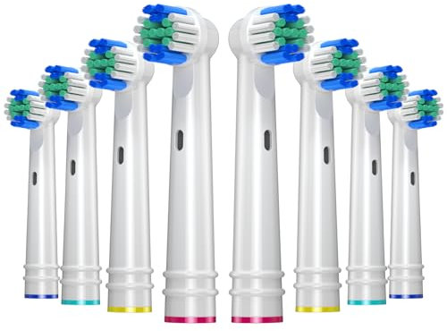 REDTRON Testine di ricambio per spazzolino elettrici Oral B, 8 pezzi Teste spazzolino adatto per Precision Clean, Testa spazzolino sostituzione per Vitality Smart Genius Series e altri