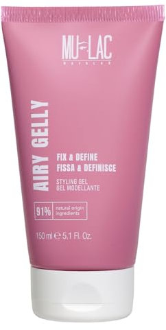 MULAC - AIRY GELLY - Gel Capelli Modellante, Styling Perfetto, Anticrespo, Definisce e Protegge la Piega dall’umidità, dona volume, senza irrigidire né appesantire il capello, 150ml