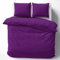 Cotton Castle Bettwäsche Bettgarnitur Bettbezug 100% Baumwolle 135x200 155x220 200x200 200x220, Farbe:Violett, Größe:200 x 220 cm