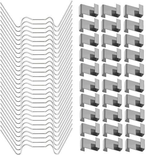 VYZUTR Gewächshausklammern, Edelstahl, Extra Stark, Sturmfest, 100 Stück, Silber, Gewächshaus Zubehör für Hohlkammerplatten, Doppelstegplatten