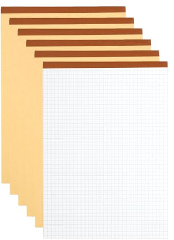 M&G 7 x 10 anteckningsblock, 6 pack B5 juridiska block 70 ark anteckningsblock skrivblock diagram rutnät kinesisk memo papper surfplatta för arbete skriva anteckning ta kinesiska