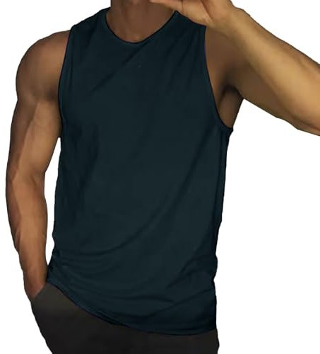 vejtmcc Herren Unterhemd Tank Top Muskelshirts Sport Laufshirt, Schnelltrocknendes Workout Ärmelloses Bodybuilding Trägershirts, Athletisches Funktionsshirt Fitness Strand Funktionsshirt