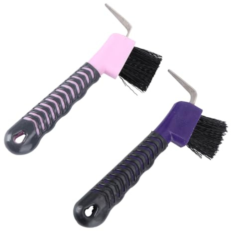 VANZACK 2pcs Sweat Scraper Hoof Care Tool Horse Hoof Cleaning Brush Material Random Color