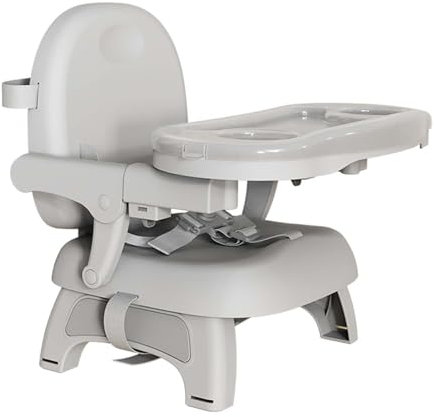 Rialzo Sedia Bambini, Seggiolone Pappa Portatile, Seggiolino da Tavolo Regolabile per Bambini, Alzasedia Bambini con Cintura di Sicurezza e Vassoio Rimovibile, Adatto per Bambini dai 6 ai 36 Mesi