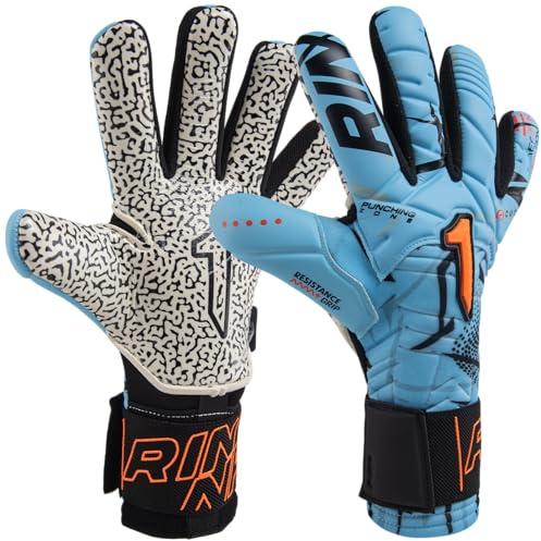 Guanti da portiere Rinat Kratos SGR Celeste, Adulto, Taglia 7