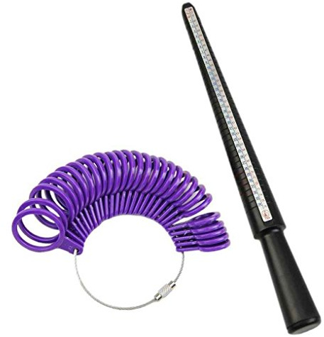 Lorsoul Taille de l'anneau Mandrin bâton Doigt Gauge, baguier Mesure Bijoux Ensemble d'outils, Outils de Bijoux Bague Mesureur