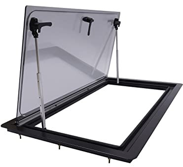 Frederimo Finestra per roulotte con tenda avvolgibile integrata e zanzariera, 900 x 500 mm, protezione per finestrini laterali, camper, roulotte, furgoni