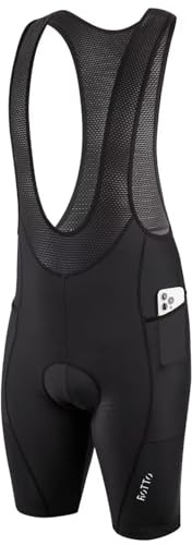 ROTTO Cuissard à Bretelles de Cyclisme pour Hommes, rembourré avec de l'éponge et du Gel pour Le vélo de Route et Le vélo de Montagne