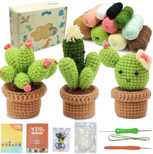 Häkelset für Anfänger, Häkeln für Anfänger, Häkelset für Tiere, Stricken für Anfänger Set, DIY Handwerkskunst mit Häkelnadeln, Garn, Häkelnadel Set, DIY Häkel Set, Häkelsets für Kinder Erwachsene