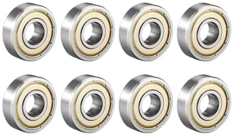 Roulement 8 pièces, roulement à billes 608 ZZ, roulement à billes ABEC à double blindage en métal à micro rainure profonde pour patins, skateboards, scooters