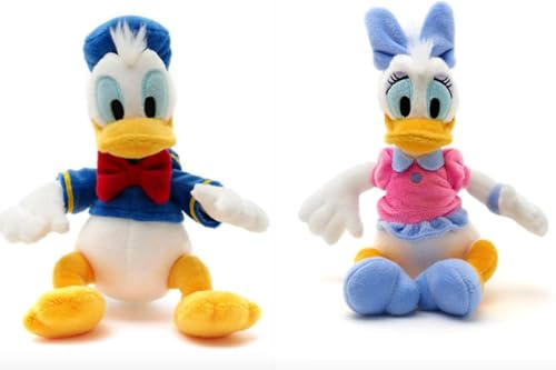 Play by Play Duck and Daisy Duck Plush Cuddly Toy 30 cm Mini Pack of 2 Ideal as a Small Gift from the First Months of Life