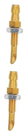 Veemoon 2pcs High Temperature Wear Resistance Water Heater Nozzle Brass Fitting Straight Hose Barb Connector Barb Boiler Drain Valve