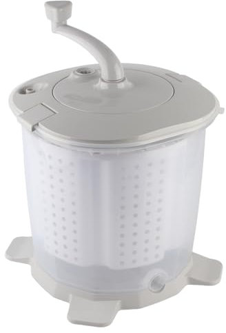 Handvev tvättmaskin, bärbar manuell tvättmaskin och centrifugering, snabb uttorkning Liten kompakt resande utomhustvättmaskin for sovsal Camping Nordic Grey/231
