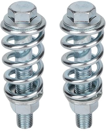 Fukaisu 2pcs Exhaust Bolt and Spring, M10 Automotive Exhaust Spring Screws with Nuts Pipe Manifold Repair Hardware Kit Universal for Cars Trucks SUVs Automotive Replacement Parts & Accessories