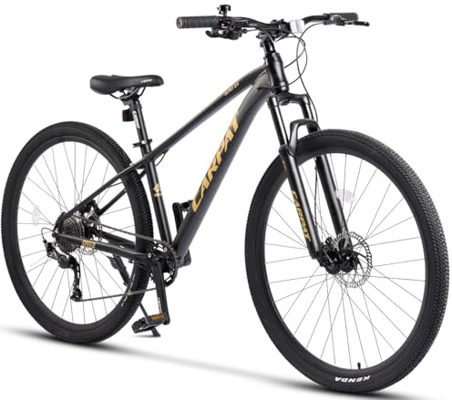 Generisch Bicicleta de montaña Hardtail de 29 pulgadas para hombre (175 – 190 cm) – 1 x 9 marchas, horquilla de suspensión de 80 mm, marco de aluminio ligero y neumáticos todoterreno para excursiones