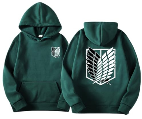 Satdflie Anime Attack on Titan Hoodie Levi Ackerman Frihetsvingar unisex tryck långa ärmar sweatshirt med huva