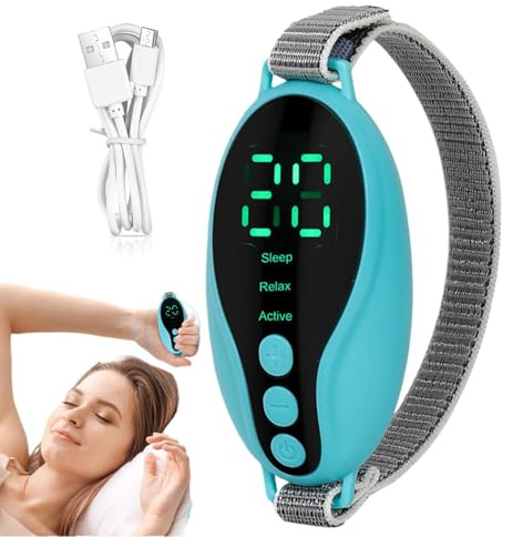 Bärbar sömnmassageapparat - 9,5 x 2,8 cm, avslappnande elektronisk tryckpunktsstimulator, ergonomisk ABS-sensorisk terapi-pryl, wellness återhämtningsgåva, naturlig avkoppling