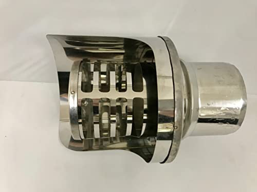 Terminale Fumaiolo pellet innesto M maschio canna fumaria acciaio inox (D 80 mm)