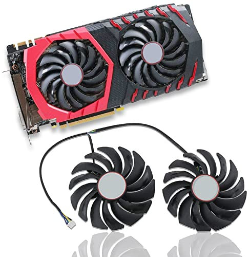 DOTODO Ventilador de enfriamiento de 95 mm PLD10010S12HH DC12V 0.40A para MIS RX470 570 480 580 GTX1080Ti 1080 1070 1060 Tarjeta gráfica Cooler Fan