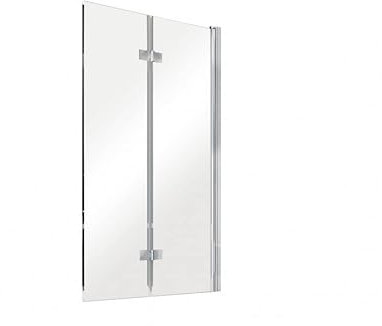 VBChome Faltwand Duschwand 80 x 150cm Chrom Duschabtrennung Spritzschutz Badewannenaufsatz Faltwand für Badewanne Modern Hoche Qualität