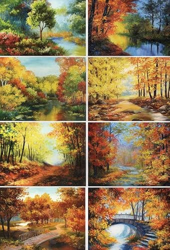 Zita´s Creative Rispapper A3 – Landscape Autumn. Motiv-halmsilke, halmsidenpapper, decoupage-papper