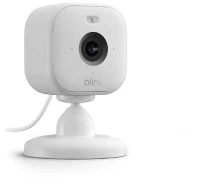 Blink Mini 2 — Home Security & Pet Camera with HD video, color night view, motion detection, two-way audio, and built-in spotlight — 1 camera (White)