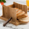 CARMOTTER Brotschneider, Holz Hausgemachte Brotschneidemaschine Einstellbare Schneidebreite Brotschneidemaschine, Brot, Brot, Toast, Bagel Schneidemaschine (Wave), 72U40DN6FT416ZB4F2C0N4