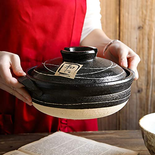 Stor japansk lerkruka, värmebeständig varm gryta lergods läckra Gumbo gryta grönsaksgryta gryta gryta riskokare