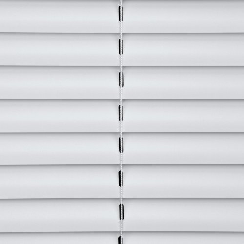 Klemmfix Alu Jalousie Weiß verspannt - Breite 50 bis 90 cm - Höhe 130cm - Tür Fenster Rollo Jalousette Aluminium Fensterjalousie Lamellen Metall (50 x 130 cm)