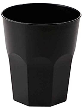 PZ 100 BICCHIERE NERO ML 270 KRISTAL COCKTAIL BLACK MOJITO COCA E RUM HAPPY HOUR APERITIVO APERICENA PLP USA E GETTA