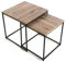 Versa Cambridge Beistelltisch für das Wohnzimmer, Schlafzimmer oder die Küche. Moderner, niedriger Tisch, 2er Set, Maßnahmen (H x L x B) 50 x 50 x 50 cm, Holz und Metall, Farbe: Braun