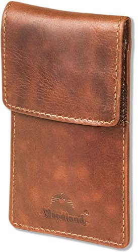 Woodland KEYLESS-GO Funkwellenblocker Auto-Schlüsseltasche Exclusives Rindsleder Multicolor/Cognac