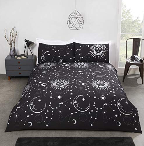 Rapport Celestial Bettbezug-Set, Schwarz, Doppelbett