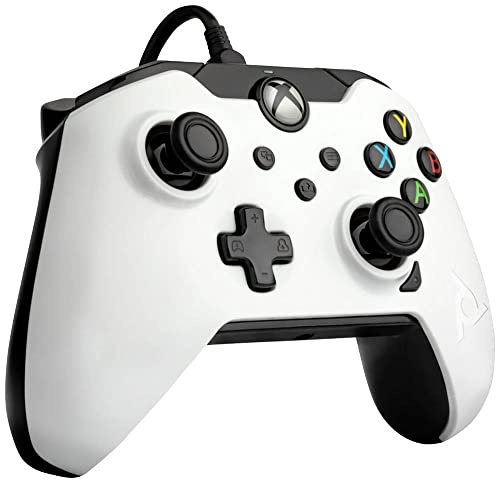 PDP Wired Game Controller - Xbox Series X|S, Xbox One, PC/Laptop Windows 10, Steam Gaming Controller - USB - Advanced Audio Controls - Dual Vibration Videogame Gamepad - White