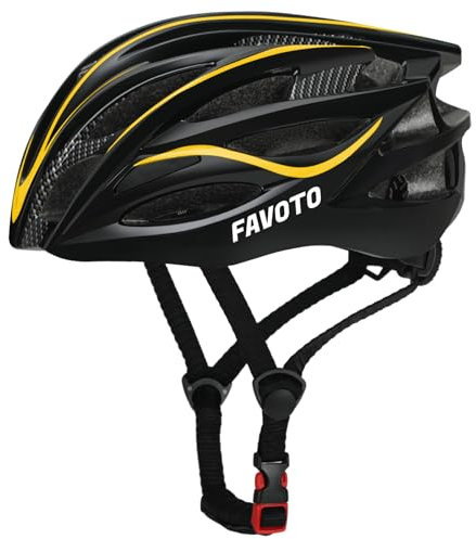 Favoto Adult Bike Helmet, Lightweight and Adjustable for Road and Mountain Cycling, Safety MTB Bicycle Helmet, 59-61cm