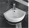 ZYLEDW Kleines Eckwaschbecken Zur Wandmontage, Handwaschbecken Klein, Waschbecken, Waschbecken mit Wasserhahn-Kombination und Turmaufhänger (Size : A-Small)