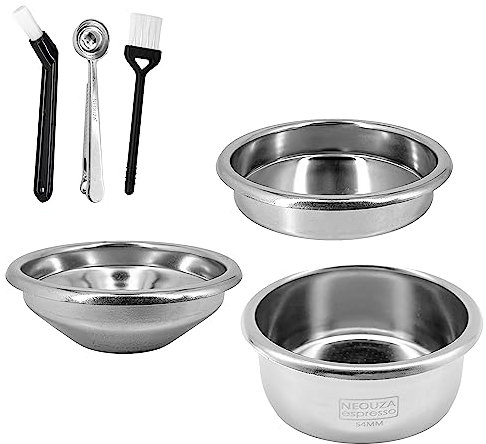 NEOUZA Panier à expresso non pressurisé à paroi unique, compatible avec Breville 870/875/878/880 54 mm, en acier inoxydable (ensemble combiné), 54 mm BASKET