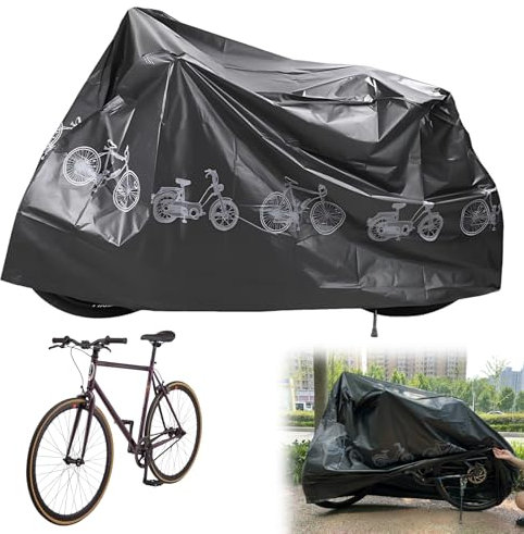Forhandy Housse de protection imperméable pour vélo - 200 x 110 cm - Version épaisse - Bâche de protection pour vélo de montagne / vélo électrique / vélo de route
