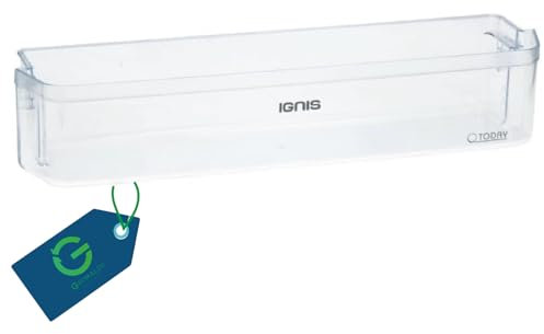 G GRIMALDI Balconcino Portabottiglie Compatibile con Frigorifero Whirlpool e IGNIS - Codici Compatibili 481010372115 e 481010372092 - Dimensioni 44,5 x 10,5 cm