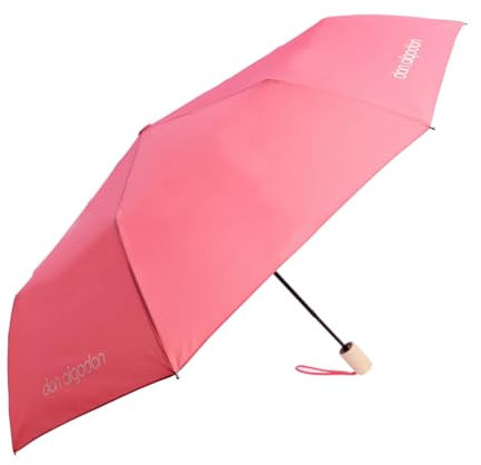 DON ALGODON Paraguas de Mujer Plegable - Resistente al Viento, Compacto, Apertura y Cierre Automático, Diseño Elegante, Rosa