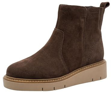 TAMARIS Botas planas de media longitud para mujer, de ante moca, talla 39 EU, Mocca Suede, 39 EU