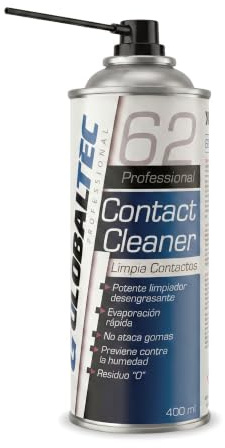 Globaltec Professional Spray Pulisci Contatti Elettrici Zero Residuo 400ml - Pulitore Contatti Elettronica Dielettrico Asciugatura Rapida - Sensore MAF, Drift Controller Console, Potenziometro