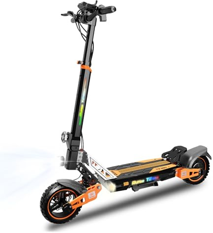 Monopattino Elettrico per Adulti, 50-55 Km di Autonomia, Motore Potente, 3 Velocità Regolabili, LED Display, Pneumatici da 10 Pollici, Carico Massimo 120 KG, Facilmente Ripiegabile